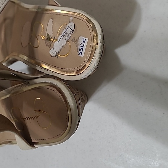 Jessica Simpson cork & cream platform sandals size 11 - Picture 9 of 16